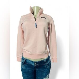Vineyard Vines Light Pink Quarter-Zip Sweatshirt